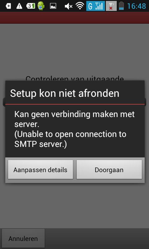 E-mail Android instellen screenshot 5