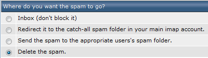SpamAssassin - Wat moet er met de spam gebeuren?